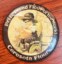 Antique Ceresota Flour Advertising Pocket Mirror – c.1895 – Bread Flour Premium