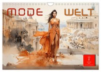 "Calendar 2027 · US Version · Fashion World (Wall Calendar 2027 12\" × 8\" Landscap"