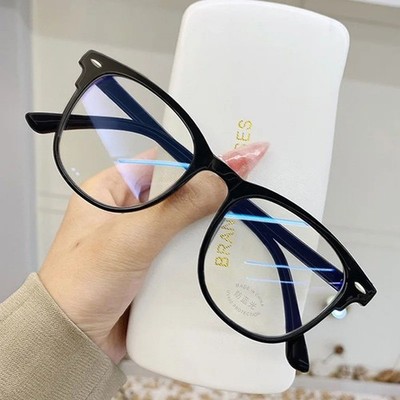 Unisex Photochromic Myopia Glasses Rimless Diamond Cut Anti-Blue Light Eyewear