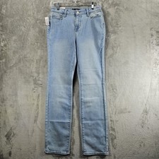 Member's Mark Jeans Womens 2 Light Wash High Rise Straight Leg Stretch 30 Inseam