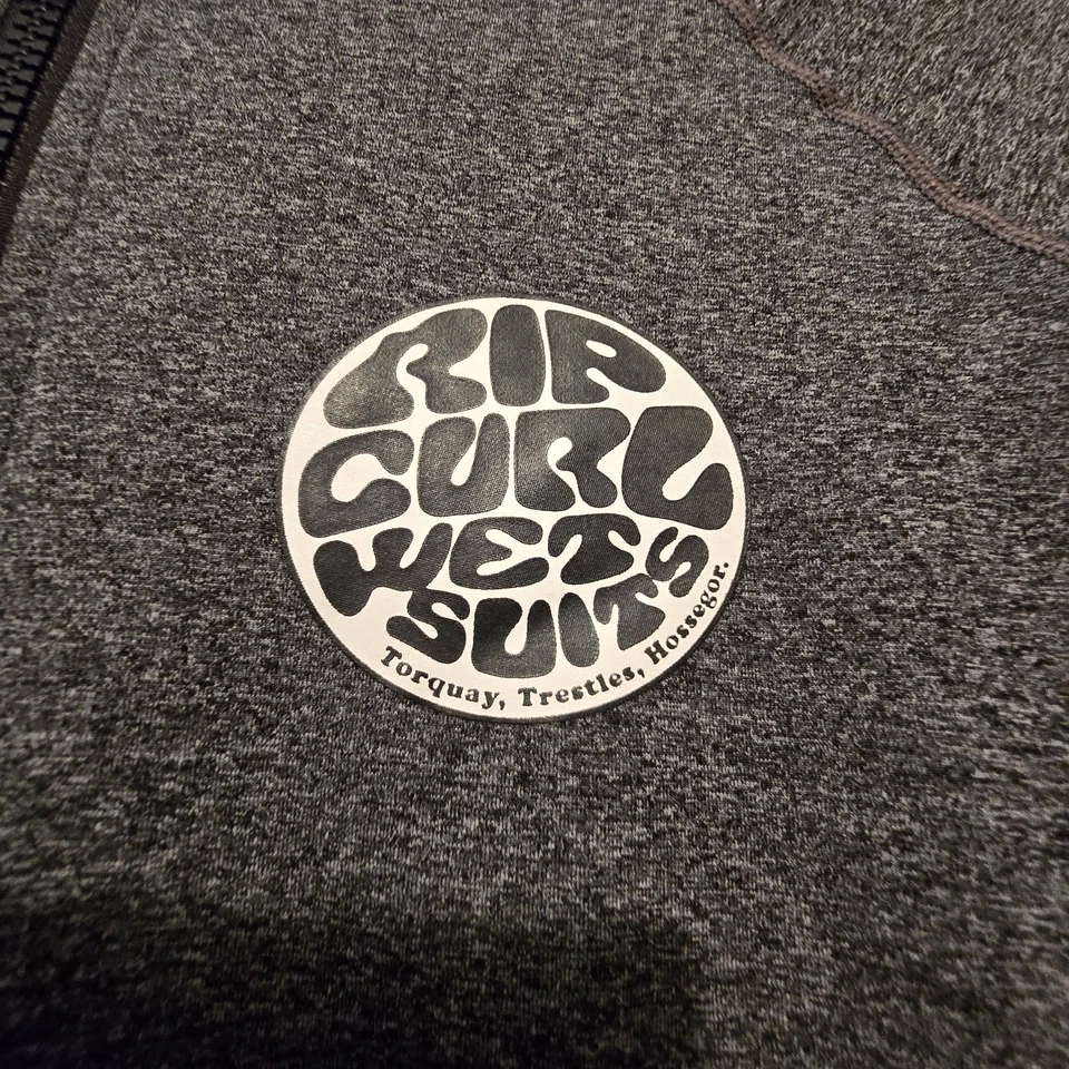 Rip Curl Classic Surf UV Rashguard Women MED Long Sleeve Front Zip Gray Colorful - Image 4 of 4