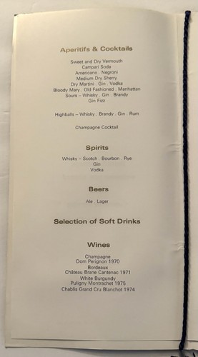 De colección 1977 British Airways Concord menú de vuelo servicio de Londres a Washington - Imagen 6 de 7