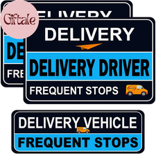 Delivery Driver Magnet for Car - 3-Pack Frequent Stops Removable Magnet Set - R