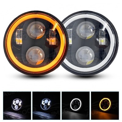 2PCS 5-3/4 5.75 LED Headlights High Low Beam H4 For Buick Centurion 1971-1973