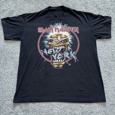 Vintage 80s 1988 Iron Maiden New York Tour Tshirt Sz XL Very Rare