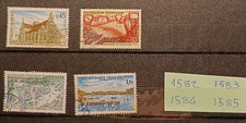 série   timbres  france oblitérés 1969 n° 1582 1583 1584 1585