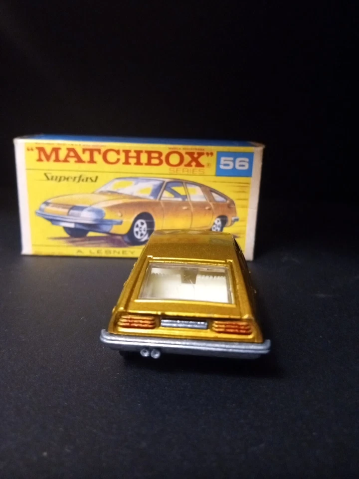 Matchbox Superfast #56 BMC 1800 Pinnfarina 1969 Gold In Solid Orig Script Box - Image 4 of 4