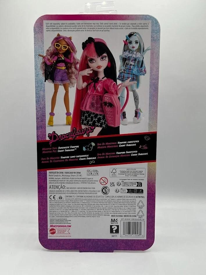 Muñeca Monster High Draculaura & Clawdeen Wolf Day Out G3 Pet Mattel 2022 NUEVA Foto 4 de 4