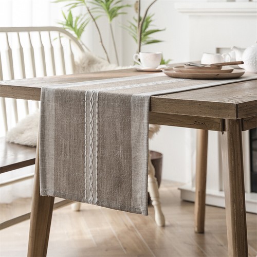 Jacquard Geometry Table Runner Tassel Dining Party Tablecloth Covers Home Decor - Picture 10 of 56