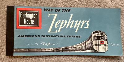 1963 train ticket Burlington Route Way of The Zephyrs Train passenger coupon