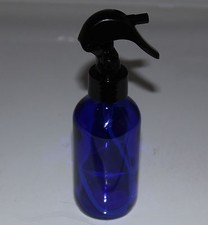 New 4 Oz Blue Glass Essential Oil Empty Bottle Vial w Trigger Sprayer Unisex