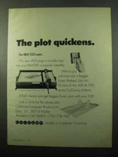 1969 Calcomp Model 718 Flatbed Plotter Ad - Quickens