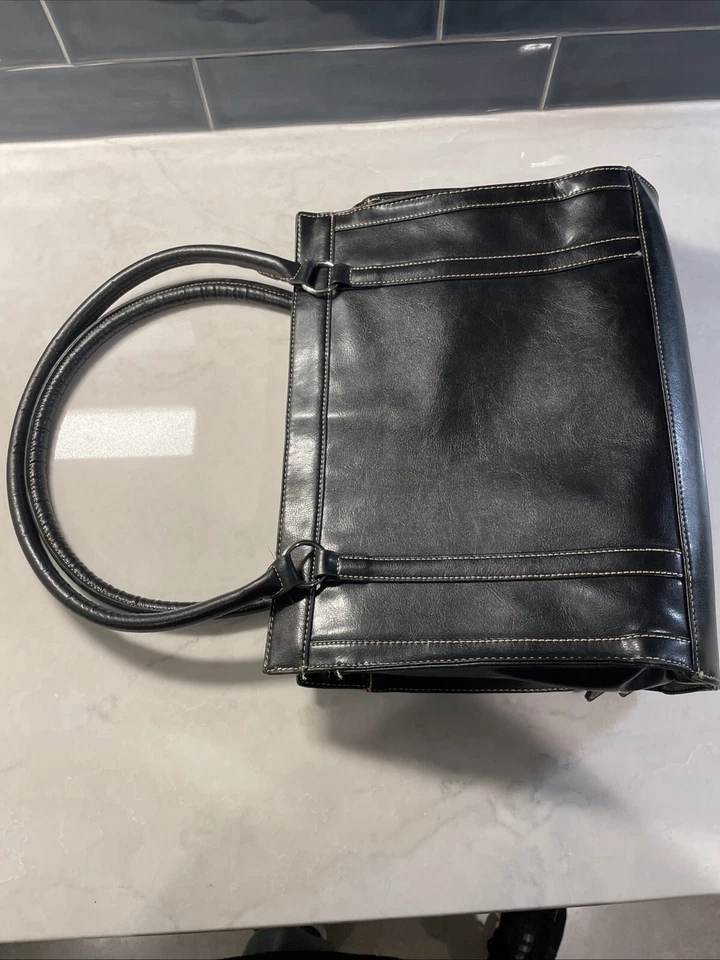 Lindo! Bolso de hombro Mundi negro rectangular para mujer, top para regazo, oficina, viaje Foto 2 de 4
