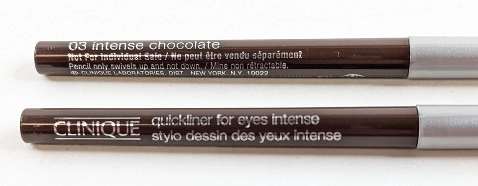 Lote de 2 delineadores de ojos Clinique Quickliner para ojos #03 chocolate intenso tamaño de viaje Foto 2 de 2