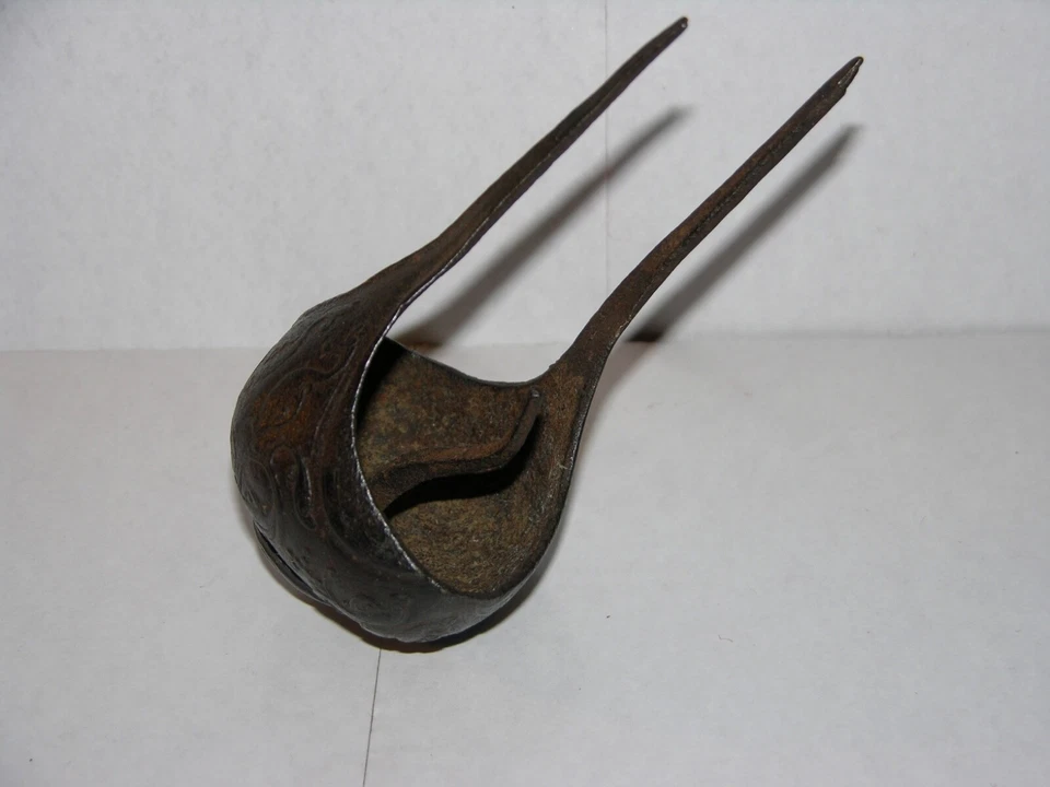 Carregador de focinho antigo preto pistola de pólvora Pommel - Imagem 3 de 4