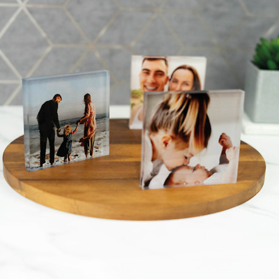 Individueller Fotoblock personalisiert Glasoptik Acryl Ihr eigenes Bild Block Foto