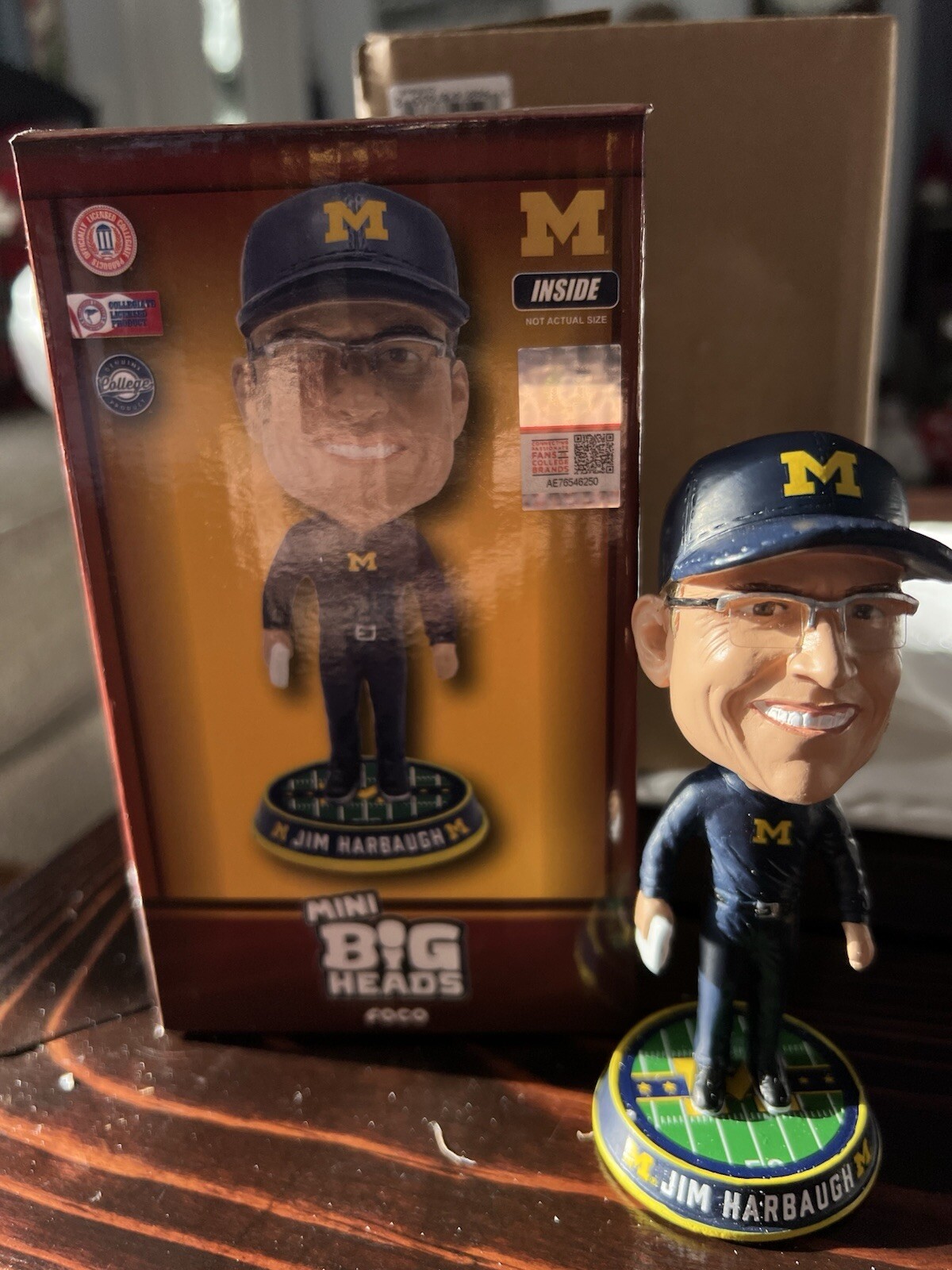 Jim Harbaugh Michigan Wolverines Mini Bighead Bobblehead