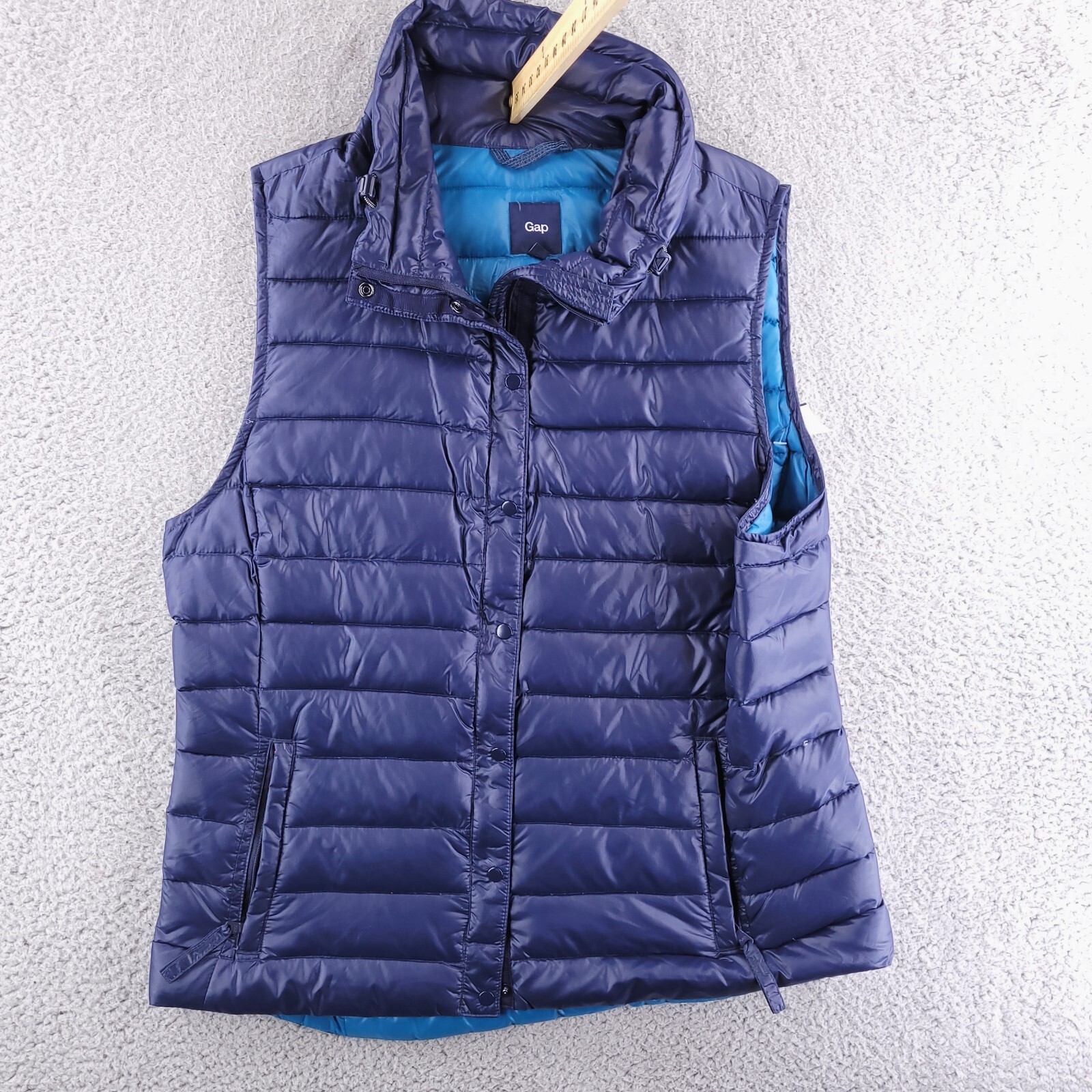 Gap Down Puffer Vest Womens Large Blue 