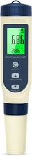 5-in-1 Digital pH Meter - Water/Salinity/TDS/EC/Thermometer for Pools Aquariums
