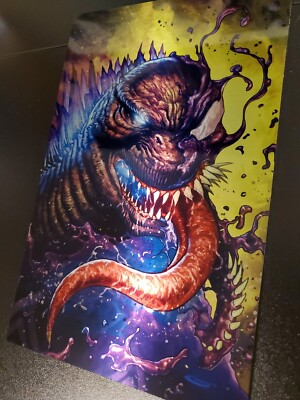 Venomized Godzilla Metal Virgin Acid Gold Green Cover By Sajad