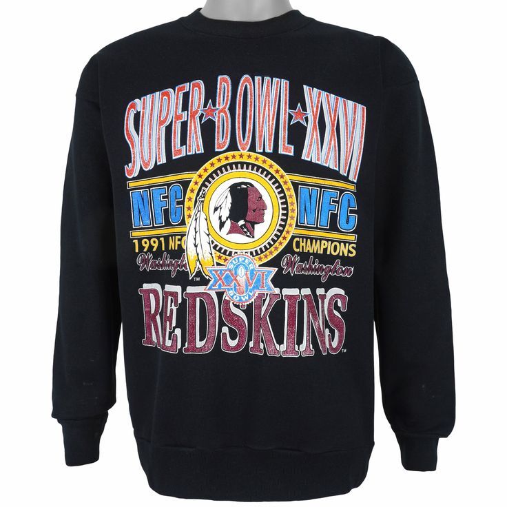 1991 Washington Redskins NFC Champions Crewneck Sweatshirt vtg HN0988