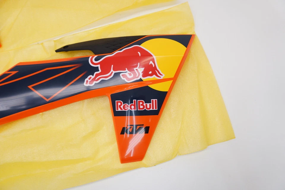 Juego de cubiertas de radiador de plástico 125-450 SX Red Bull edición de fábrica KTM de plástico Foto 4 de 4