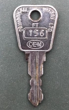 C.E MARSHALL UNION KNOCKOUT FT156 KEY CLASSIC CAR/VAN FOMOCO FORD ENFO