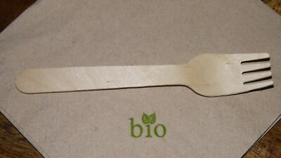 Besteck aus Holz  - Gabel - 160mm - BIO - Kompostierbar 100 -2000 St