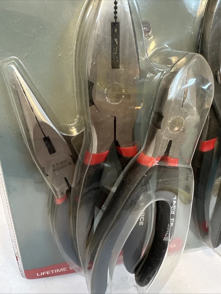 8 pc Mechanic Plier Set 8" Tool Set Automotive Linesman Slip ADJ Wrench Pliers - Image 3 of 4