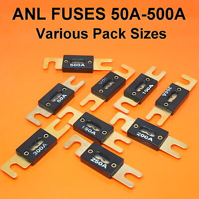 ANL Gold Plated Fuse Fuses Car Audio 50A 80A 100A 150A 200A 250A 300A 350A 500A 