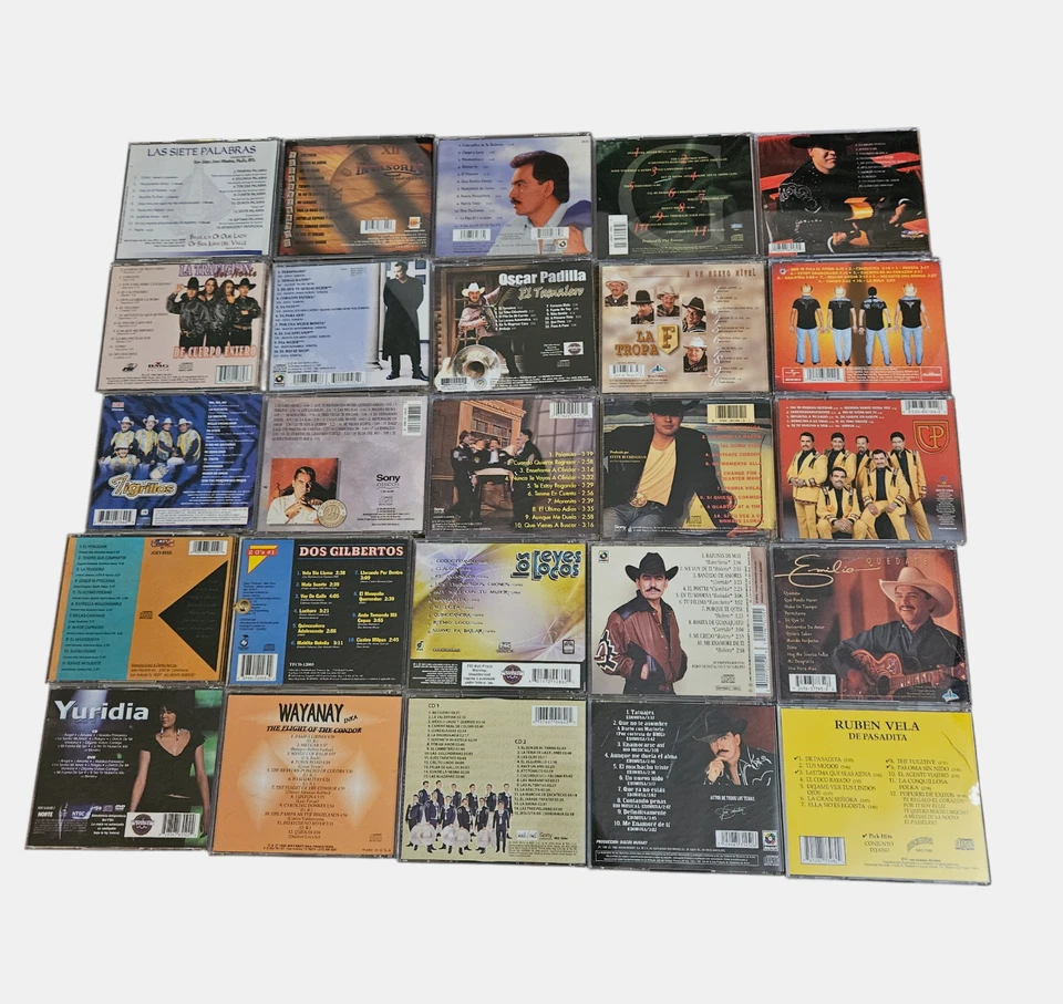 Lot of 25 Latin CDs - Gloria Estefan, Vicente Fernandez, Michael Salgado, Fama Foto 2 de 4