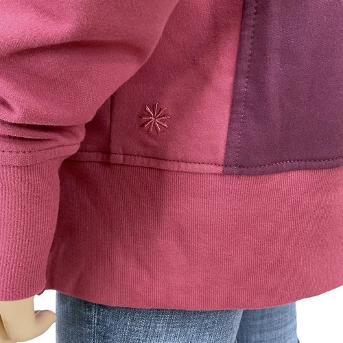 Sudadera Athleta Mujer Púrpura Mangas Largas Dos Tonos Cuello Simulado Talla M Nueva Sin Etiquetas - Imagen 6 de 11