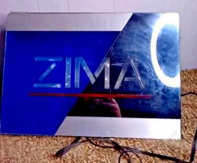 Vintage 90s Zima Clear Malt 20  x 14  Lighted Bar Beer Sign (1993)