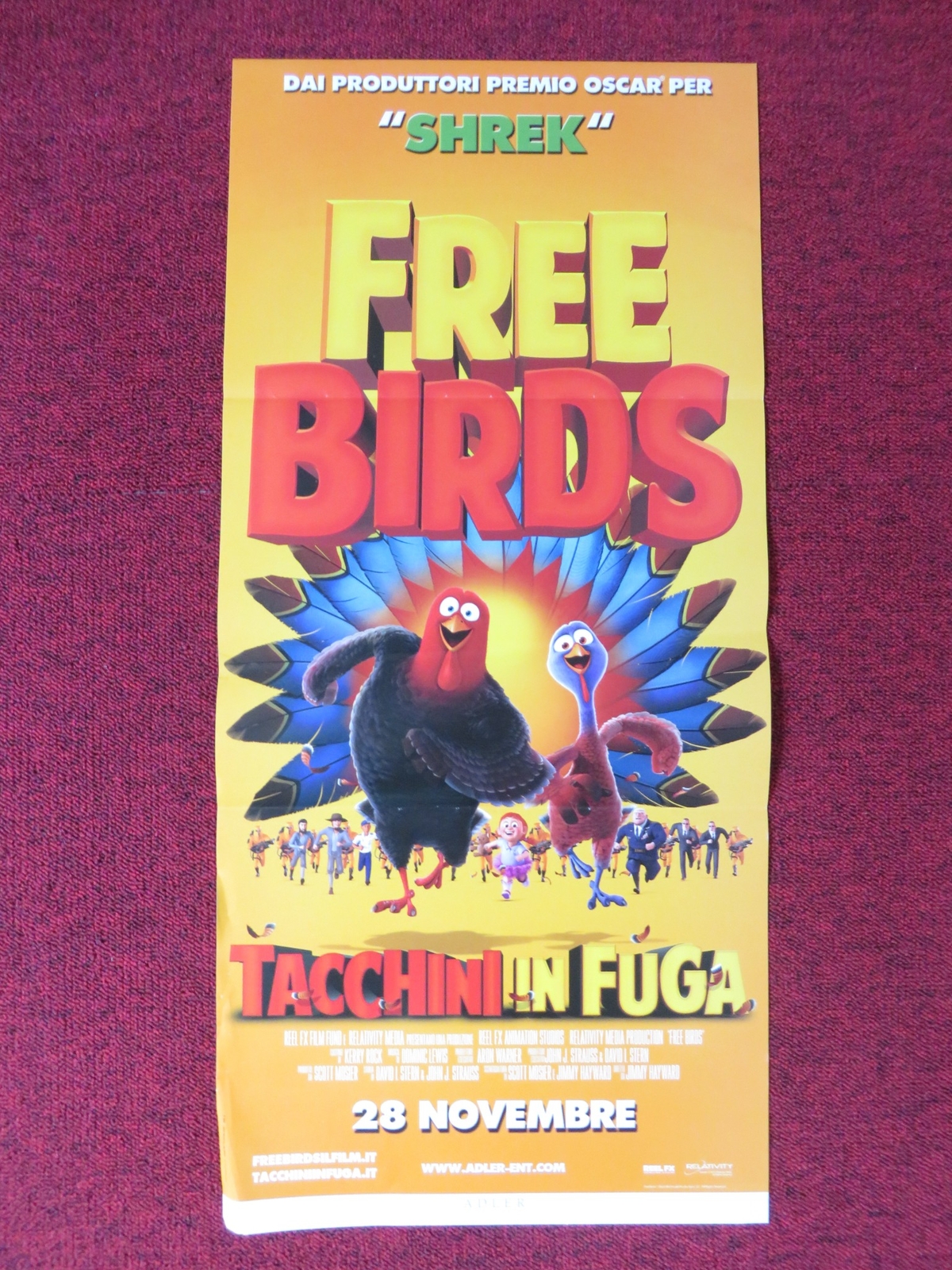 Locandina originale film Free Birds - Tacchini in fuga (2014) - Regia di Jimmy Hayward