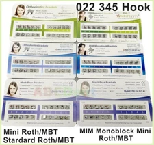 1Pack Dental Orthodontic Brackets MIM Monoblock Mini Standard Roth / MBT 022 345