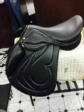 Genuine Leather English jumping Horse Saddle  Tack Size 15" to 18" Inch