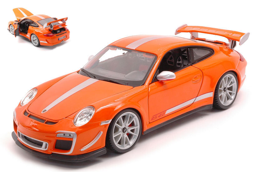 1:18 Scale Burago PORSCHE 911 GT3 RS Orange Road Vehicles | eBay