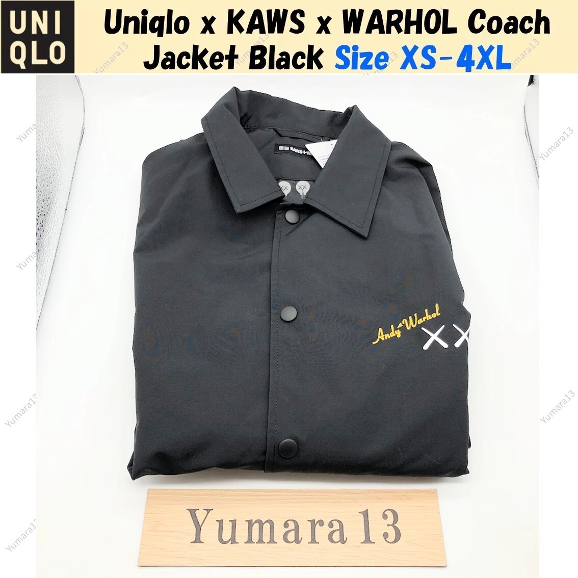 Uniqlo x KAWS x WARHOL Coach Jacket Black Size XS-4XL | eBay Uniqlo x KAWS x WARHOL Coach Jacket Black Size XS-4XL | eBay