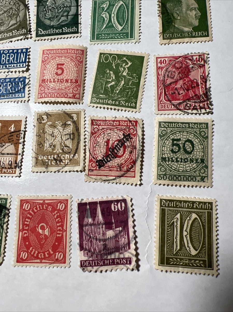 VINTAGE WORLD POSTAGE LOT: 40 Germany World War II Era