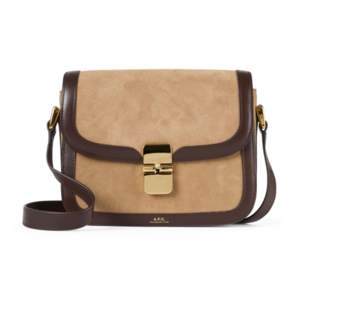NWT APC grace small leather handbag sable beige leather suede £645 SOLD OUT