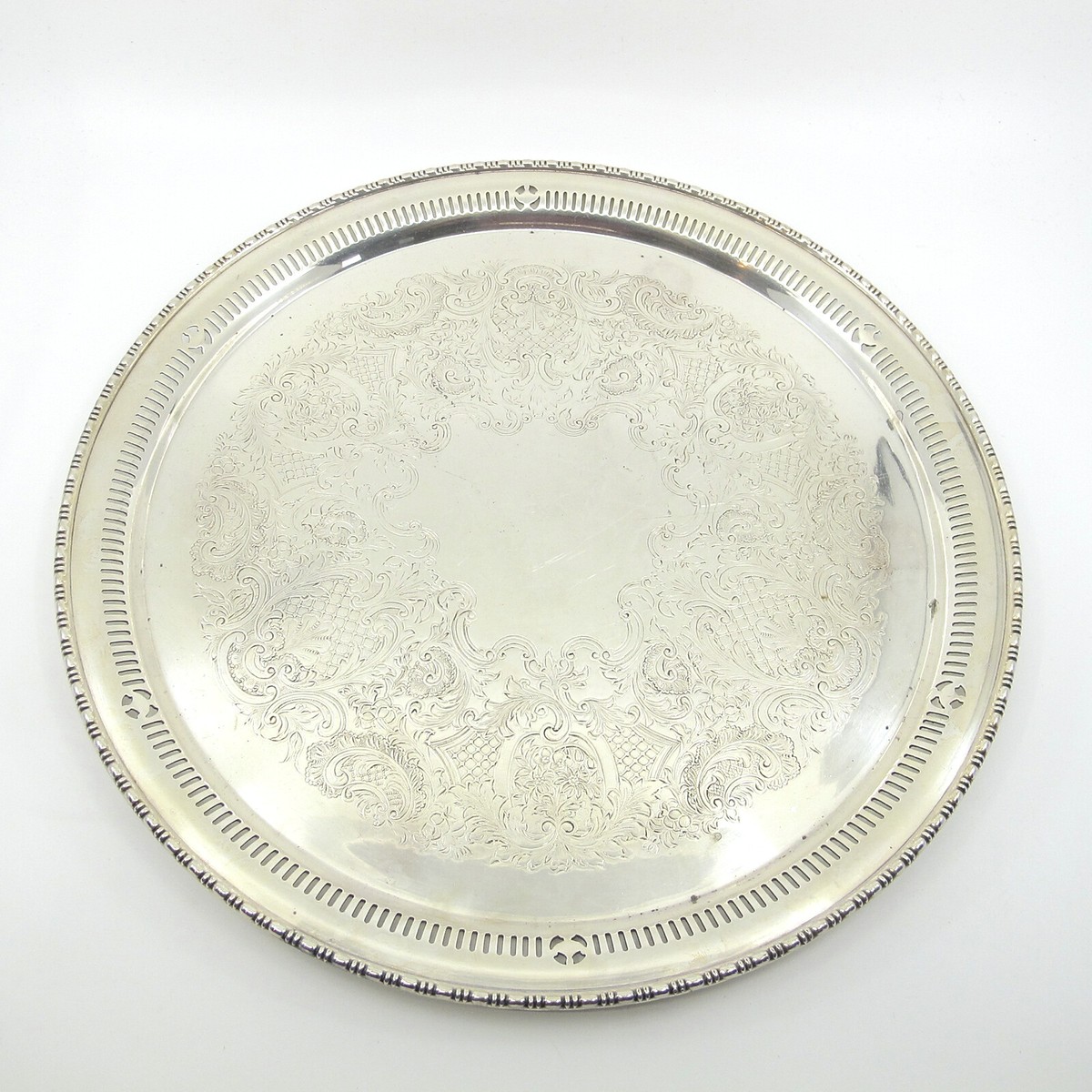 BARKER BROS c1902 Antique English Silverplate Round 14