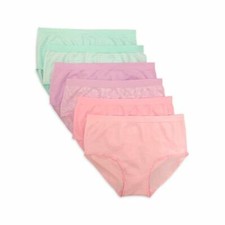 SECRET TREASURES WOMEN'S SEAMLESS BRIEF PANTIES 6 PACK, GREEN CHOOSE SIZE