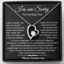 I'm Sorry Gift For Wife Necklace, Sorry Gift for Girlfriend, Forgiveness Gift