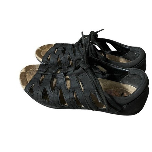 Earth Spirit Women's Gigi Sandals Black Suede Strappy Gladiator Size 6 EU  37 | eBay