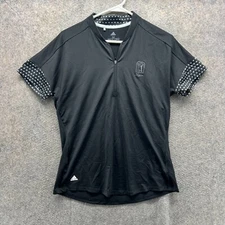 Adidas Polo Shirt Women Medium Black Tennis Ultimate 365 Printed Golf TPC Dots