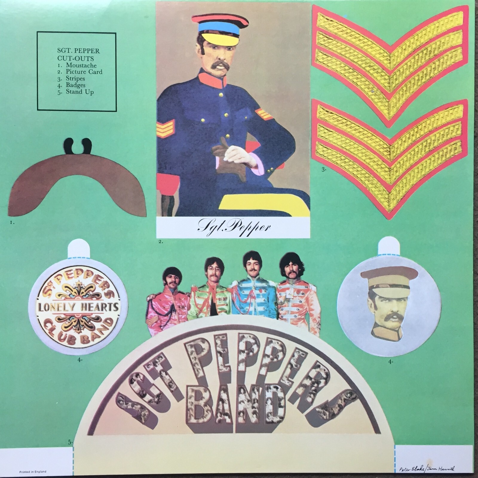 BEATLES SGT PEPPERS 1978 UK PARLOPHONE REISSUE VINYL LP PCS 7027 EX