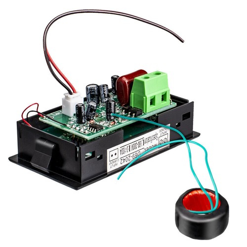 Blue LCD Voltage Meter Dual Display Voltmeter Ammeter AC80-300V 100A With CT - Picture 5 of 7