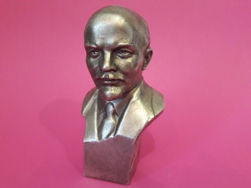 Soviet bust Vladimir Lenin. Author sculptor Sychev stigma. USSR Original Silumin - Picture 2 of 12