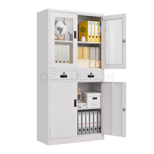185cm Steel File Cabinet Lockable Drawer Filing Storage Shelves Cupboard Locker - Picture 9 of 10