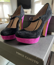 Vince Camuto Suede Platform Mary Jane Pumps SO CUTE 